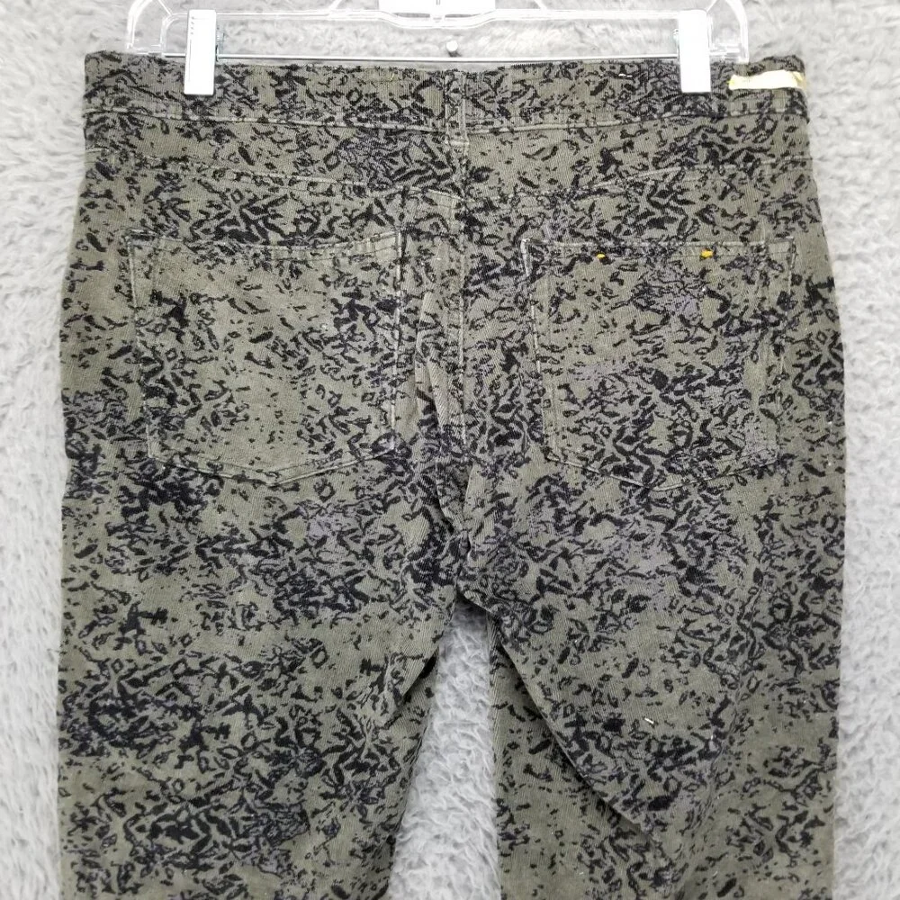 Pilcro Jeans Womens 28 Serif Olive Green Camo Print Corduroy Skinny Stretch - Picture 11 of 15
